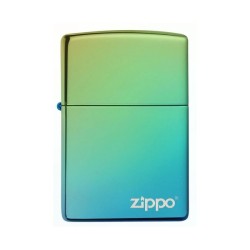 Zippo High Polish Teal Zippo Logo 49191ZL